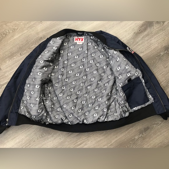 Super Bowl LI Men’s Bomber Style Jacket - Navy with Black Collar Detail, Zip Up - Picture 5 of 14